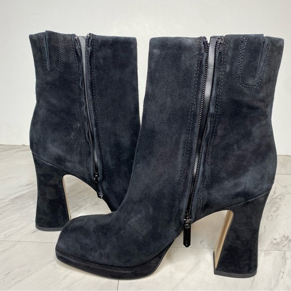 Sam Edelman Jaye Black Suede Heeled Bootie 8 1/2 M - Picture 6 of 15